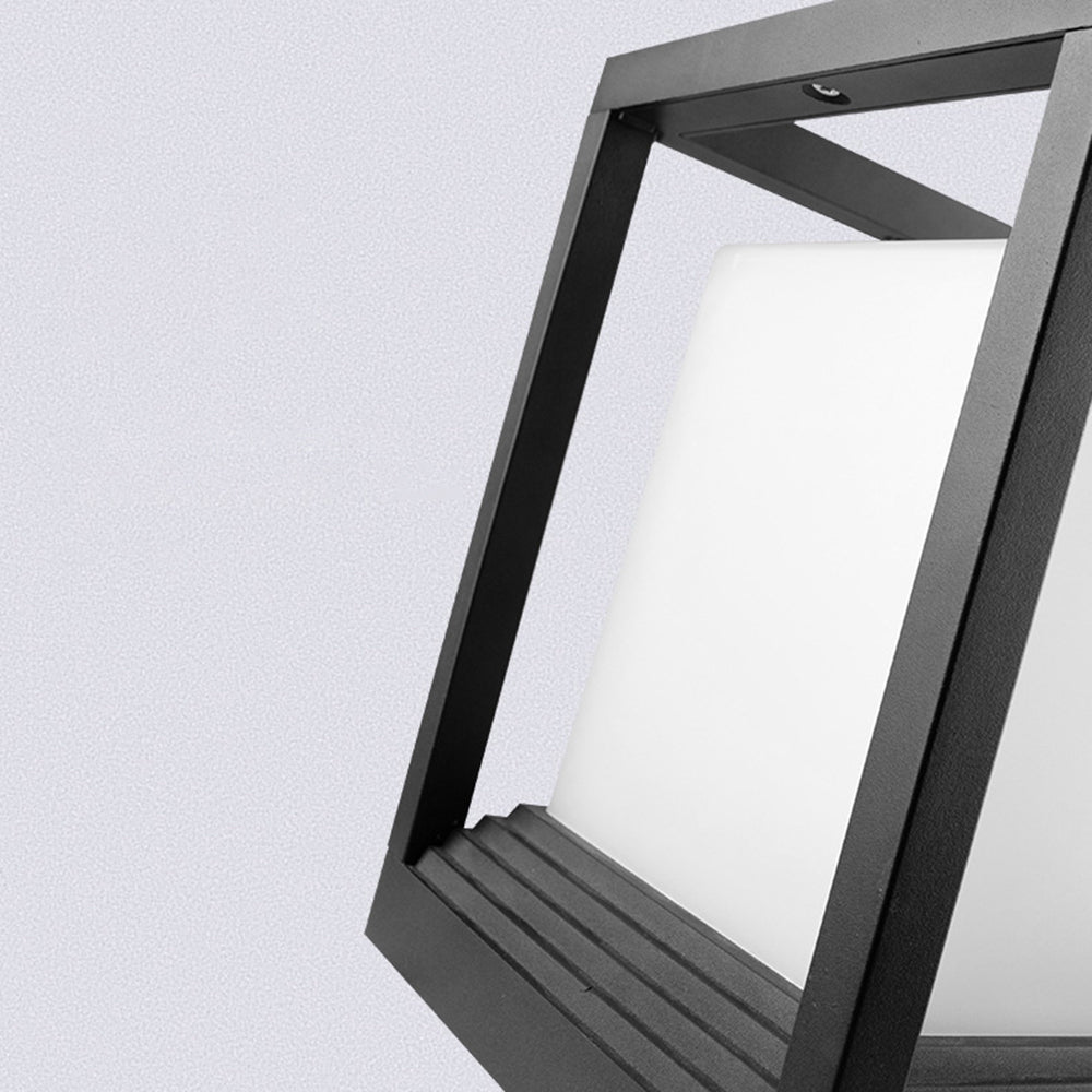 Orr Moderne LED Vierkant Buitenlamp Zonne Metaal/Acryl Zwart Tuin/Stoeprand/Balkon