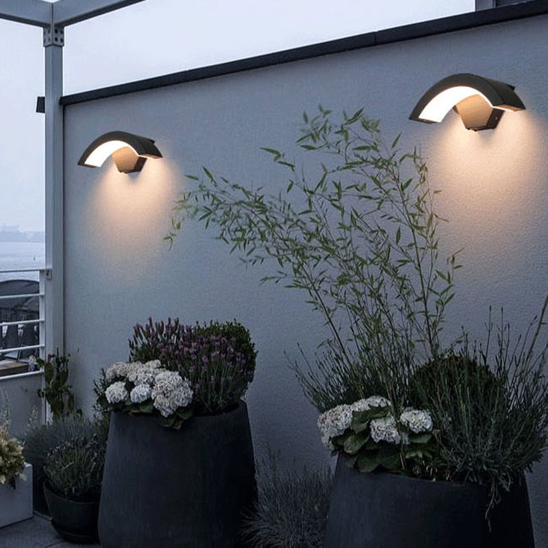 Orr Design LED Wandlampen Zwart Metaal Acryl Tuin Hal Buiten