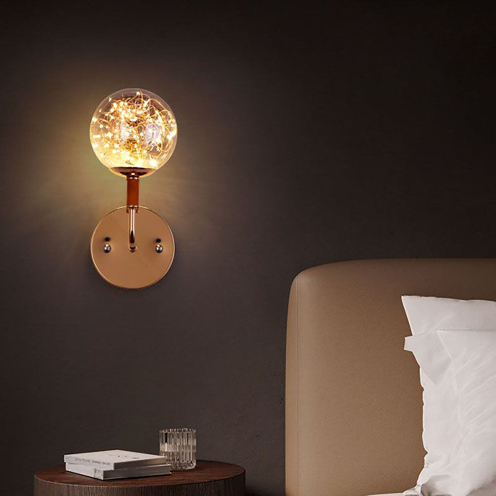 Valentina Starry Bubble Modern Design LED Wandlamp Goud/Swart Woonkamer/Slaapkame