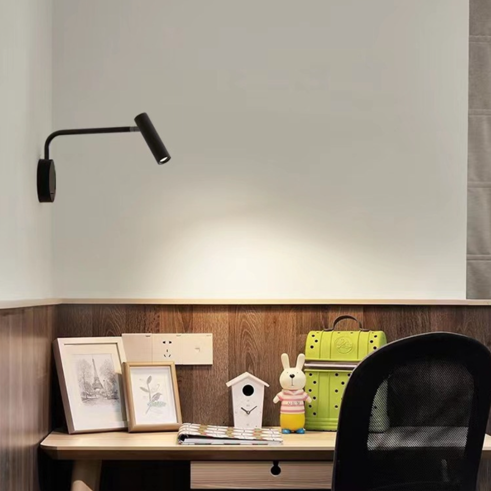 Orr Kleine LED Wandlampen Zwart Metaal Acryl Slaapkamer Eetkamer