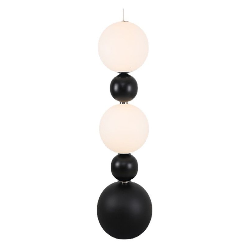 Valentina Moderne Design LED Balvormige Vloerlamp Hars/Glas Zwart/Wit Eetkamer/Woonkamer/Kelder/Hal