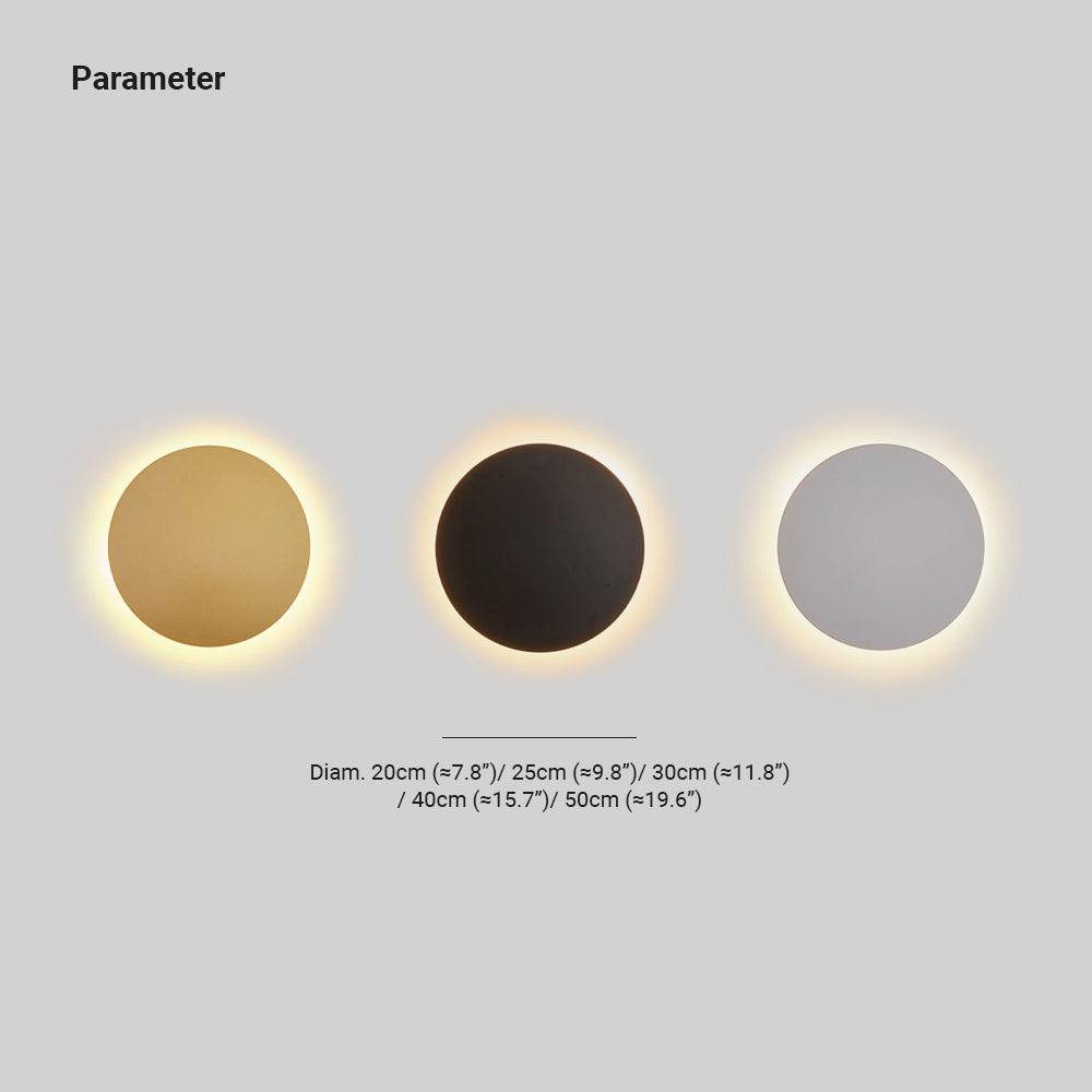 Orr Ronde LED Wandlamp Zwart Wit Goud Metaal Eetkamer Slaapkamer