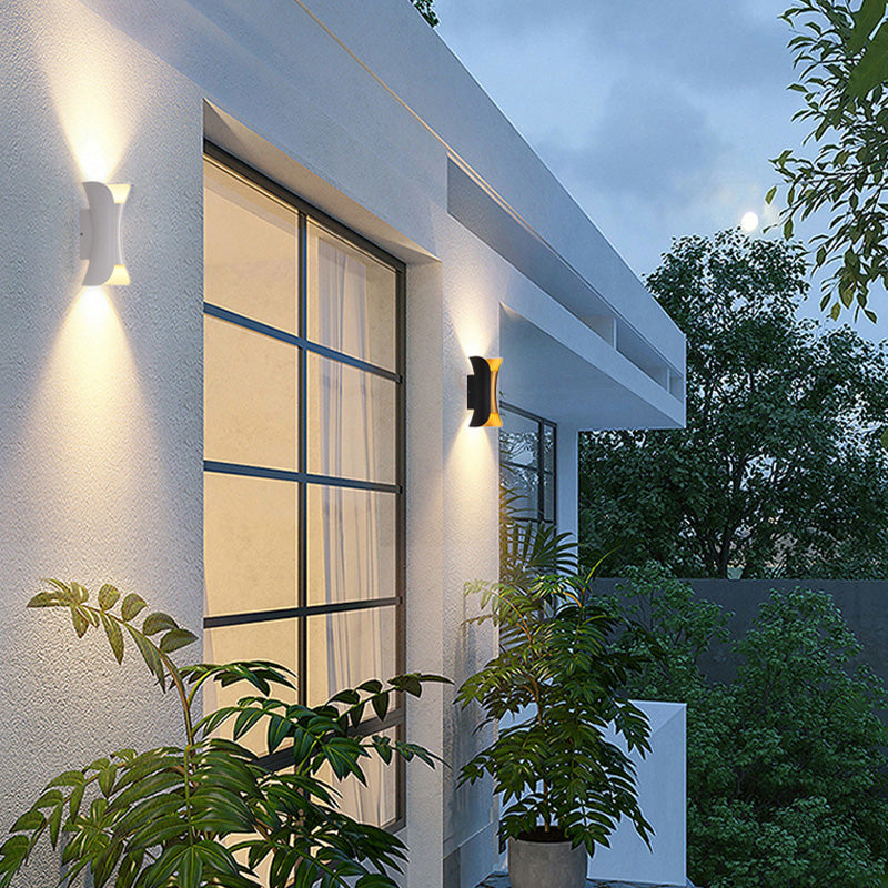 Orr Moderne Design LED Wandlamp Zwart Gouden Metaal Buiten Tuin