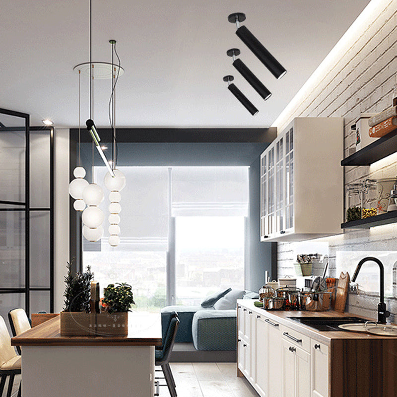 Freja Moderne LED Plafondlampen Tube Zwart Wit Metaal Slaapkamer