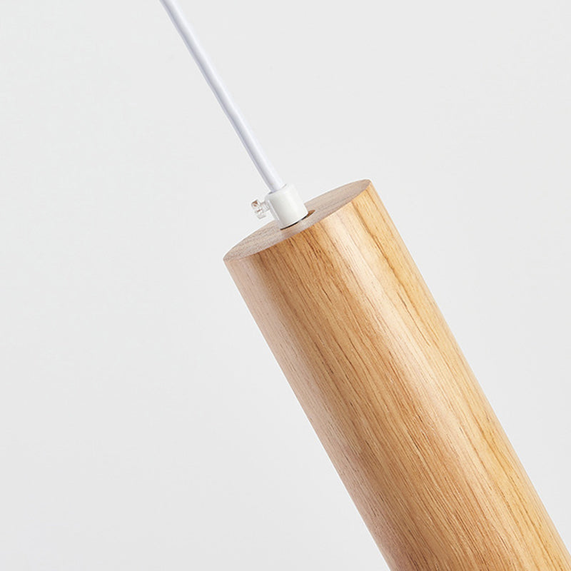 Ozawa Kleine LED Hanglampen Bruin Hout Metaal Slaapkamer Eetkamer