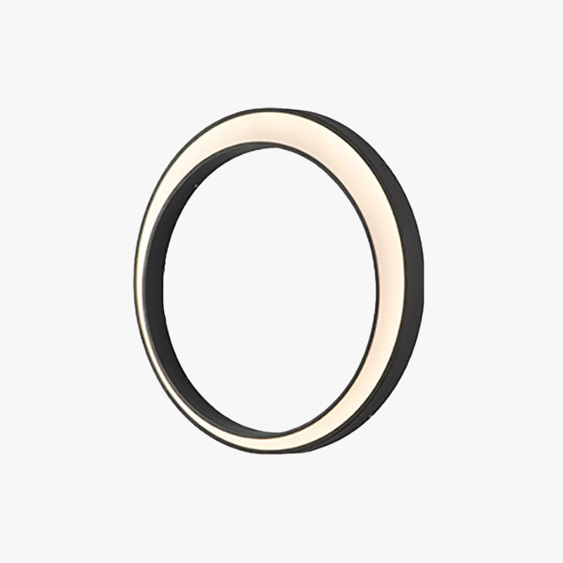 Elif Moderne Ring Maan Buiten Wandlampen Zwart Gang Tuin