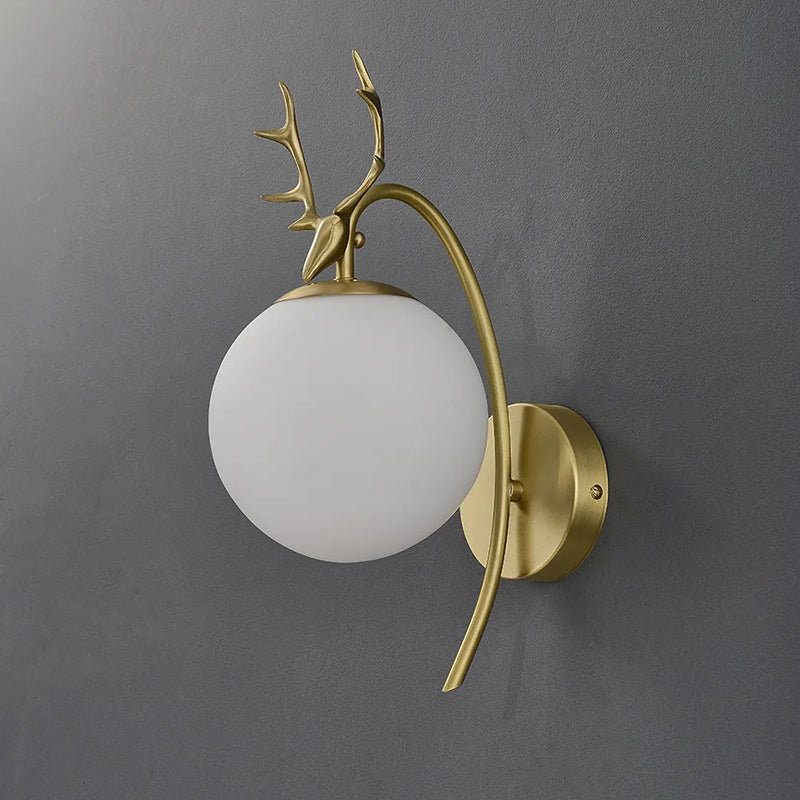 Valentina Ronde LED Wandlamp Goud Zwart Metaal Glas Eetkamer Slaapkamer