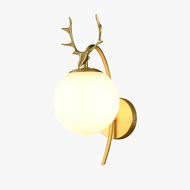 Valentina Ronde LED Wandlamp Goud Zwart Metaal Glas Eetkamer Slaapkamer