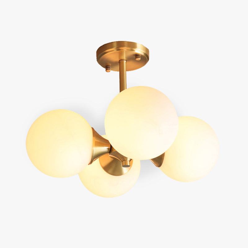 Valentina Ronde LED Hanglampen Koper Glas Slaapkamer Woonkamer