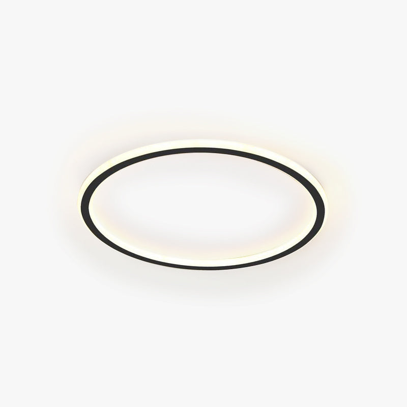 Quinn Moderne Ronde LED Plafondlamp Metaal/Acryl Zwart/Wit Slaap/Eet/Woonkamer