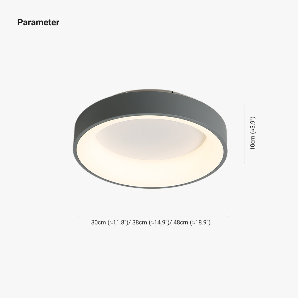 Quinn Moderne Ronde LED Plafondlamp Metaal/Acryl Wit/Grijs Woon/Eetkamer