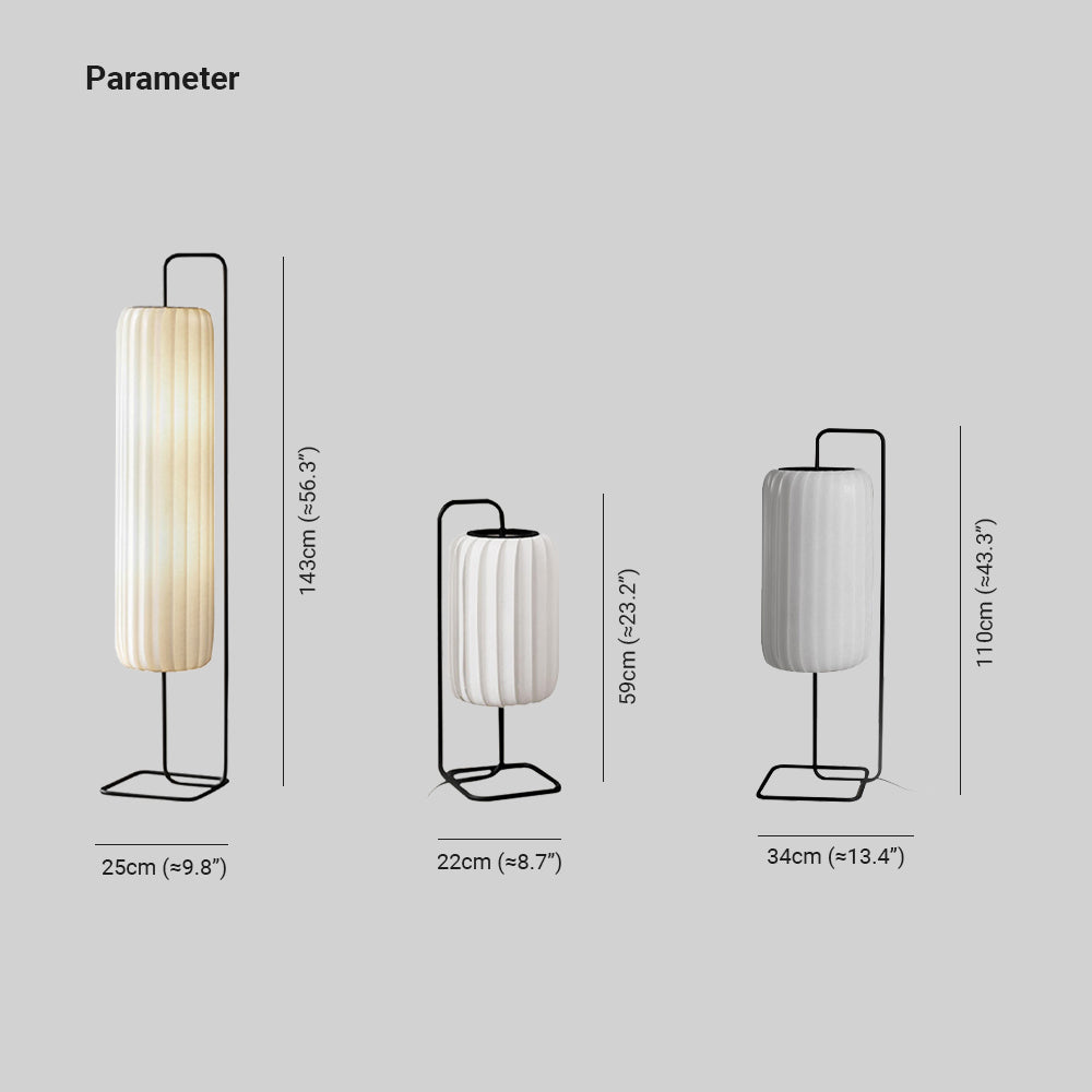 Renée Moderne Design Minimalistische Zuilvormige Stoffen Metalen/Fabric Vloerlamp Slaapkamer