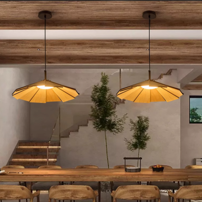 Ritta Vintage LED Hanglampen Walnoot Hout Slaapkamer/Bar/Theekamer