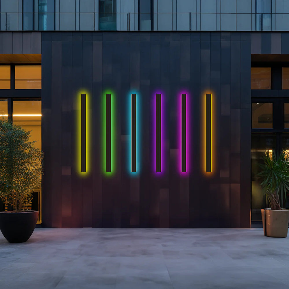 Edge Moderne Design LED Wandlampen Zwart Metaal Tuin Hal