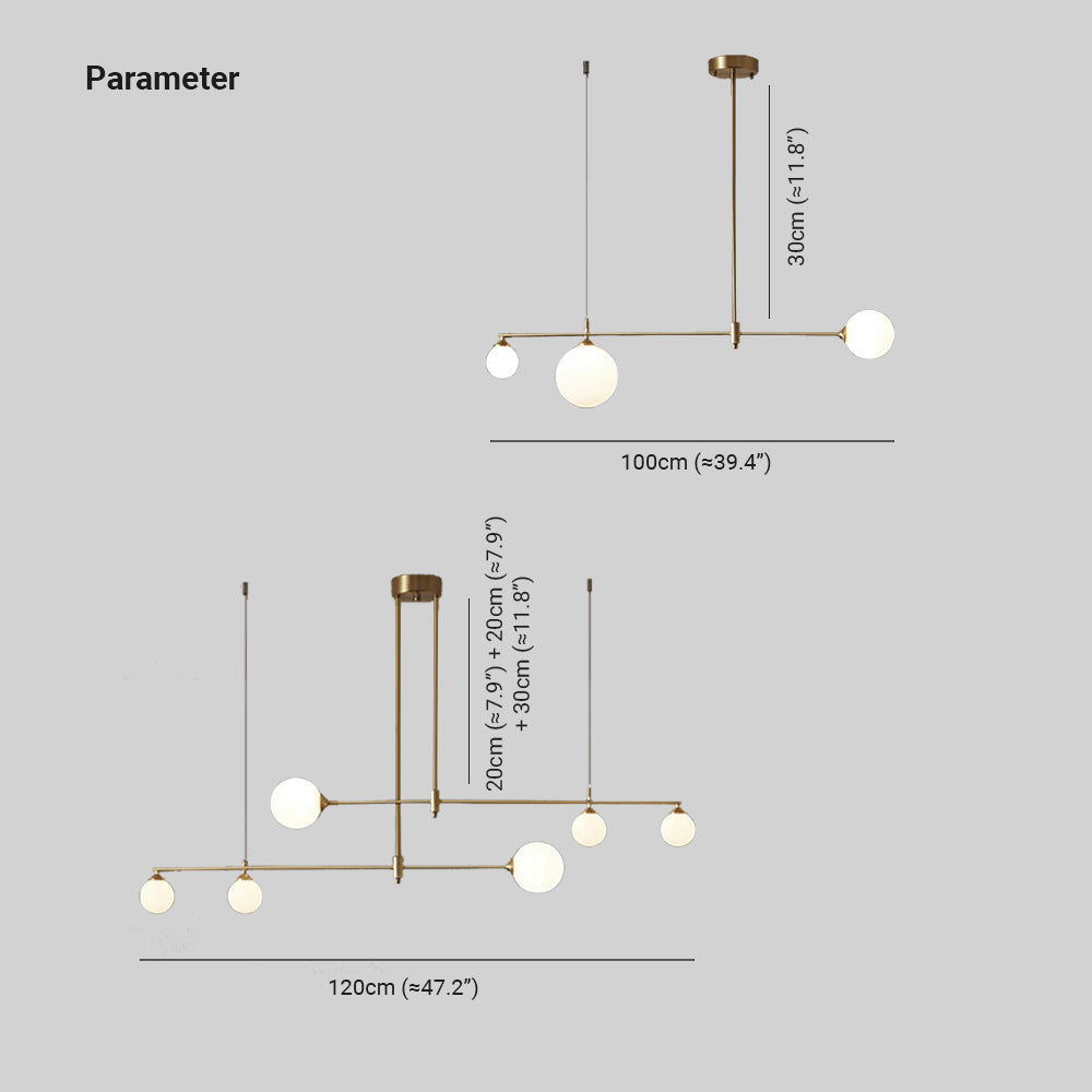 Valentina Moderne Bubble  Hanglampen Goud Koper Glas Slaapkamer