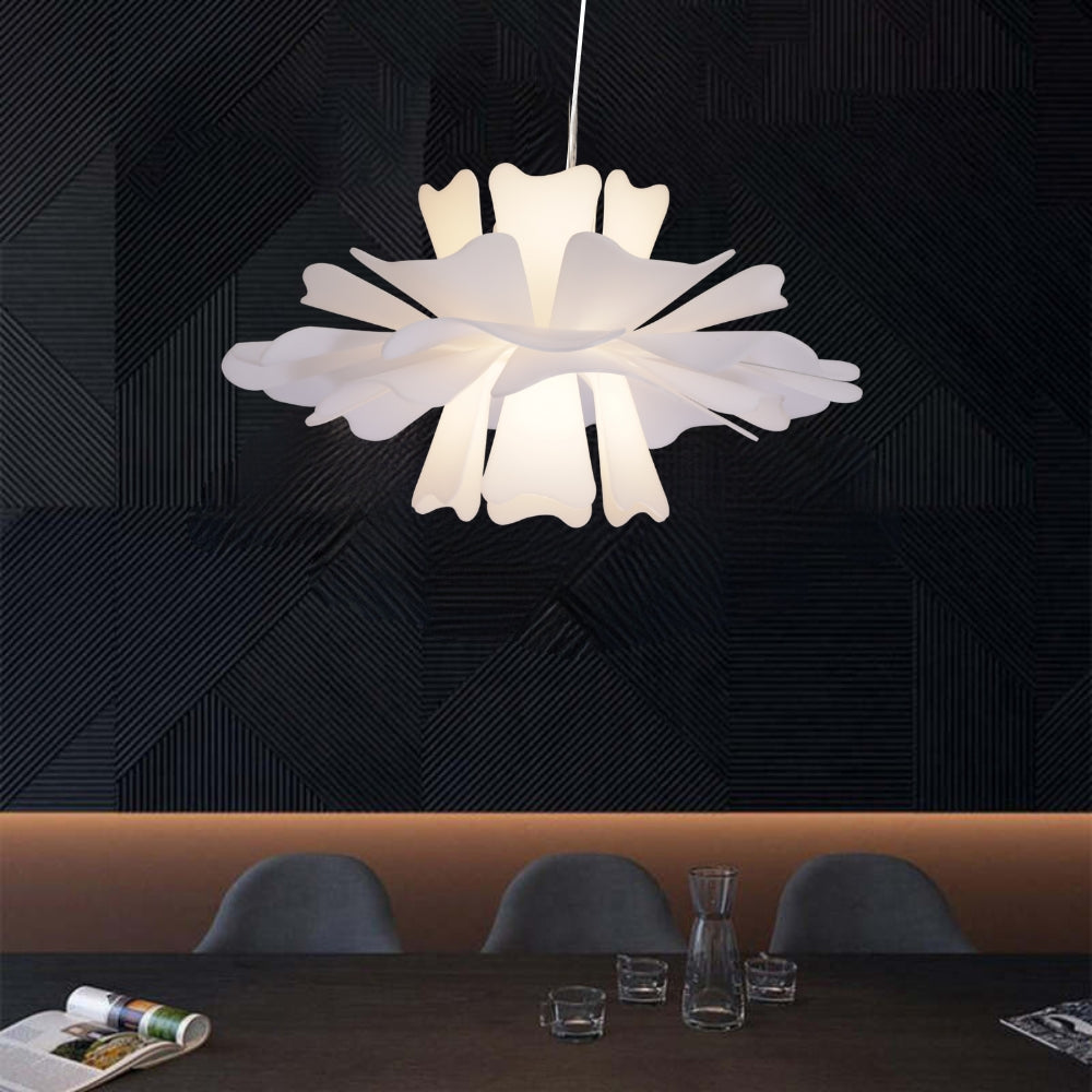 Bella Moderne Design Hanglamp Bloem Wit Metaal Woonkamer Slaapkamer
