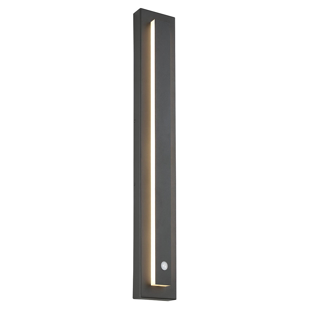 Edge Moderne Vierkante LED Buitenlamp Donkergrijs Metaal Tuin