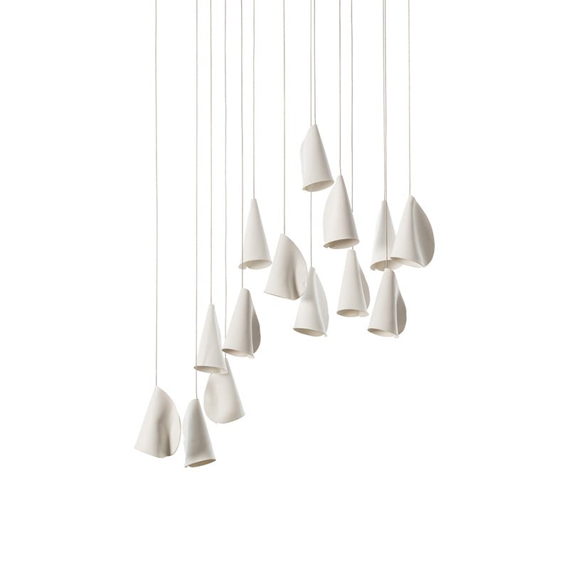 Olshaion Geometrische hanglamp van keramiek