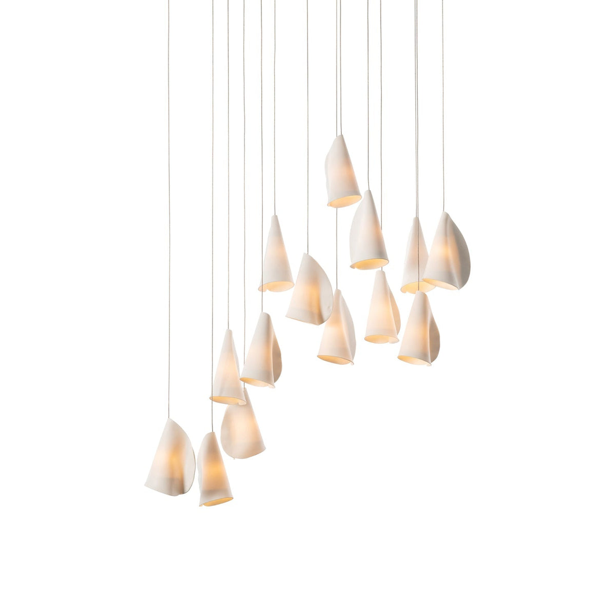 Olshaion Geometrische hanglamp van keramiek