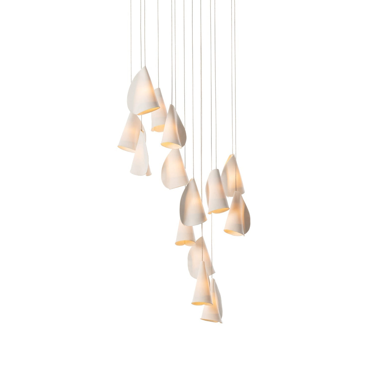 Olshaion Geometrische hanglamp van keramiek