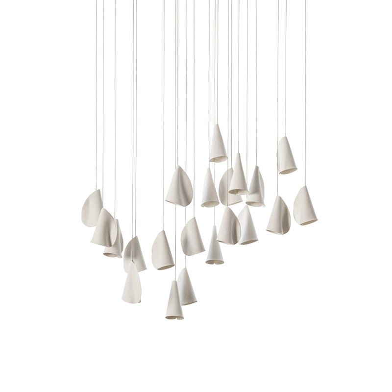 Olshaion Geometrische hanglamp van keramiek