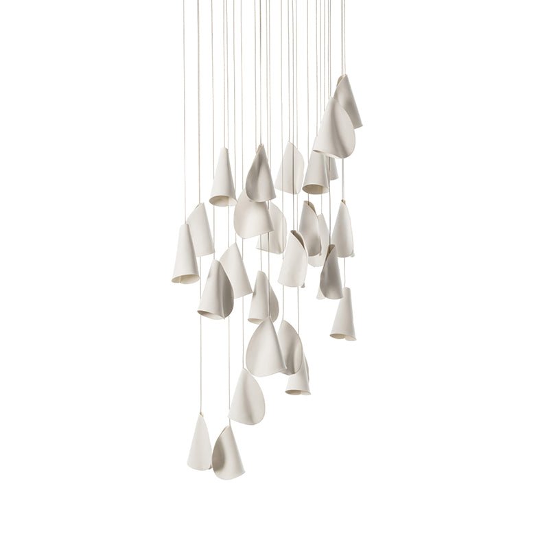 Olshaion Geometrische hanglamp van keramiek
