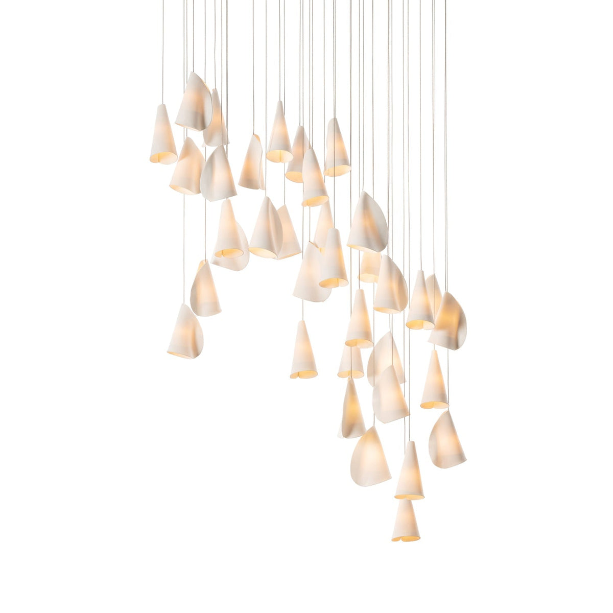 Olshaion Geometrische hanglamp van keramiek