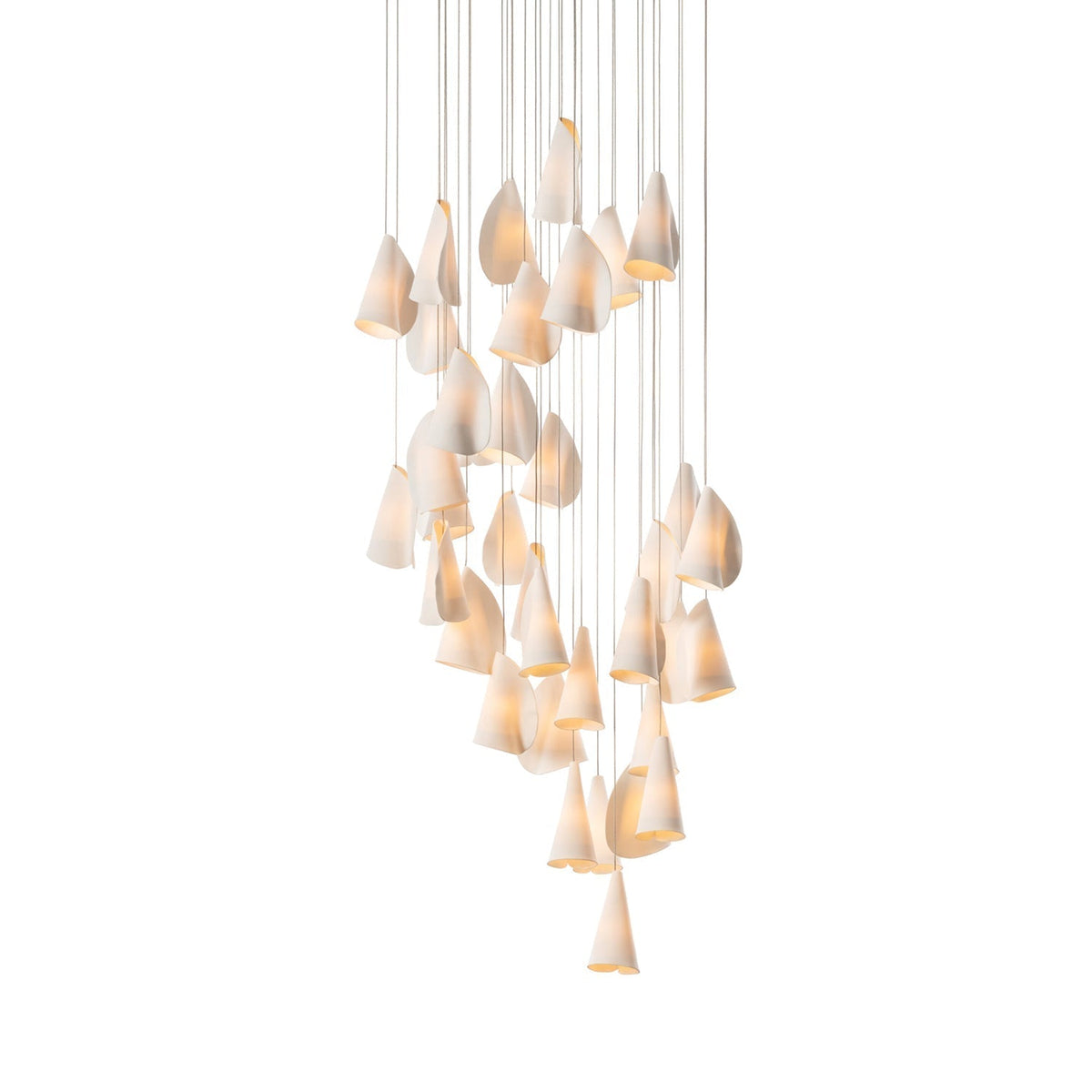 Olshaion Geometrische hanglamp van keramiek