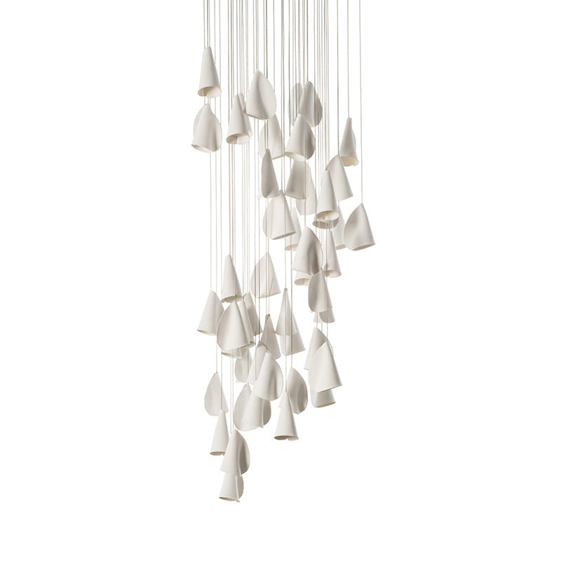 Olshaion Geometrische hanglamp van keramiek
