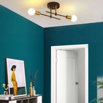 Valentina Moderne LED Plafondlamp Zwart Metaal/Glas Slaapkamer