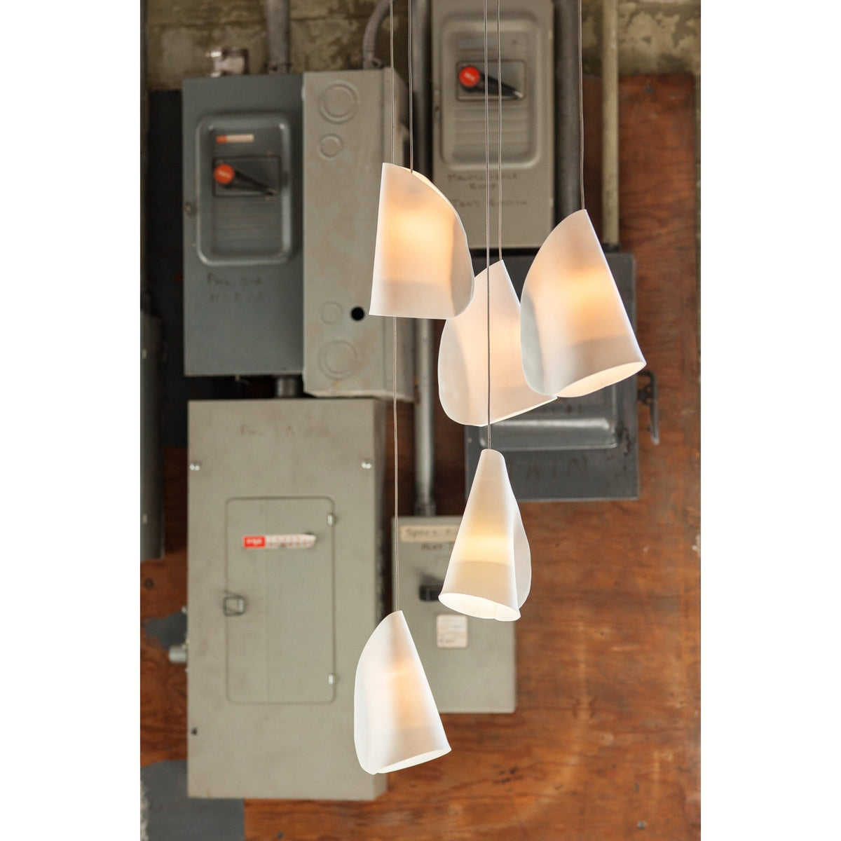 Olshaion Geometrische hanglamp van keramiek