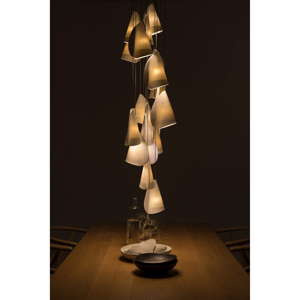 Olshaion Geometrische hanglamp van keramiek