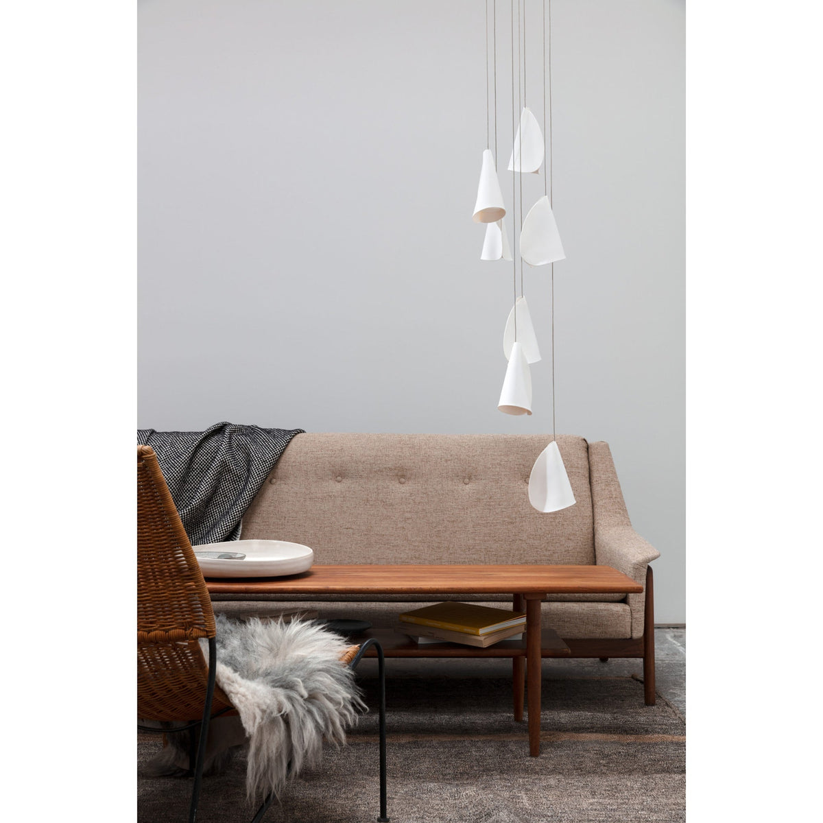 Olshaion Geometrische hanglamp van keramiek