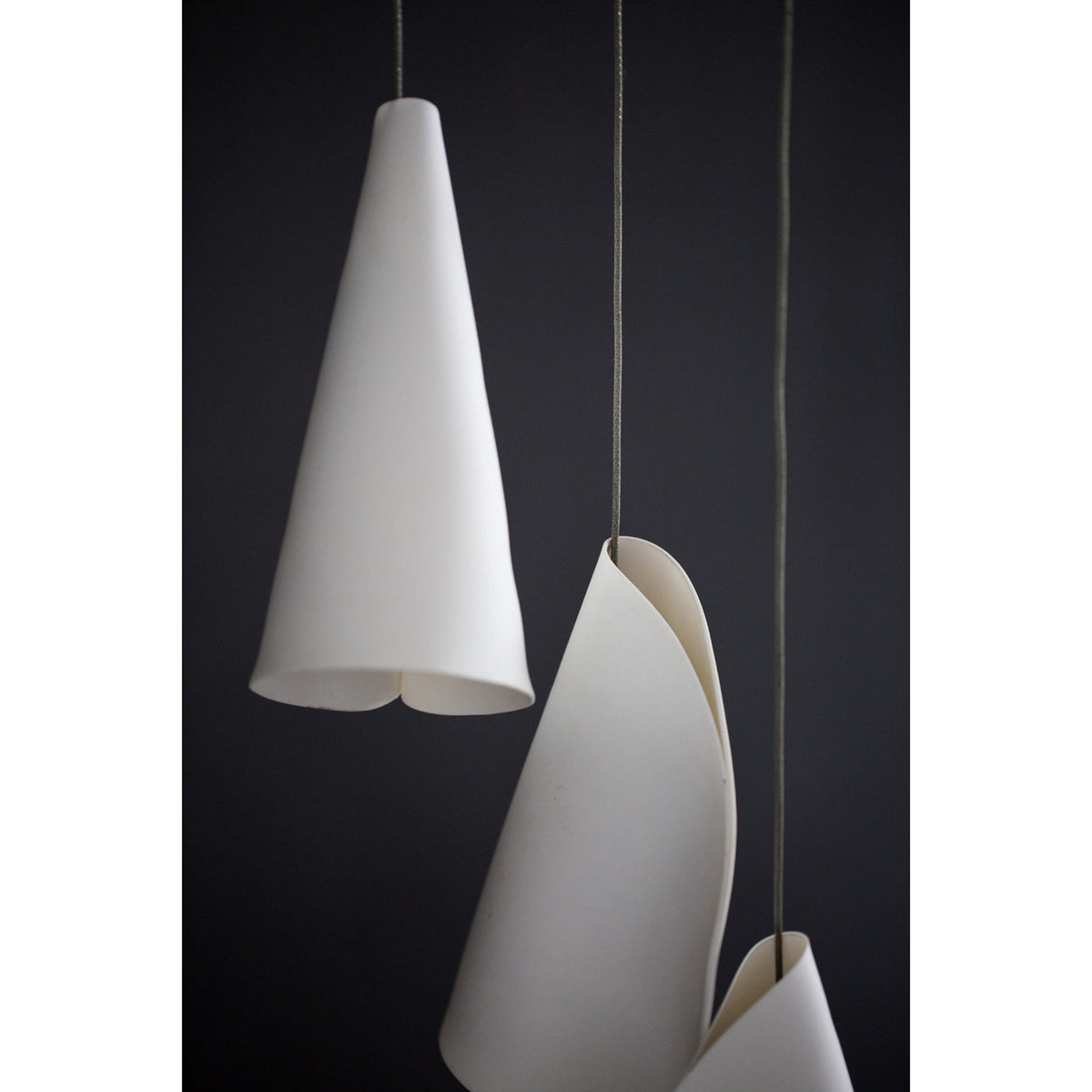 Olshaion Geometrische hanglamp van keramiek