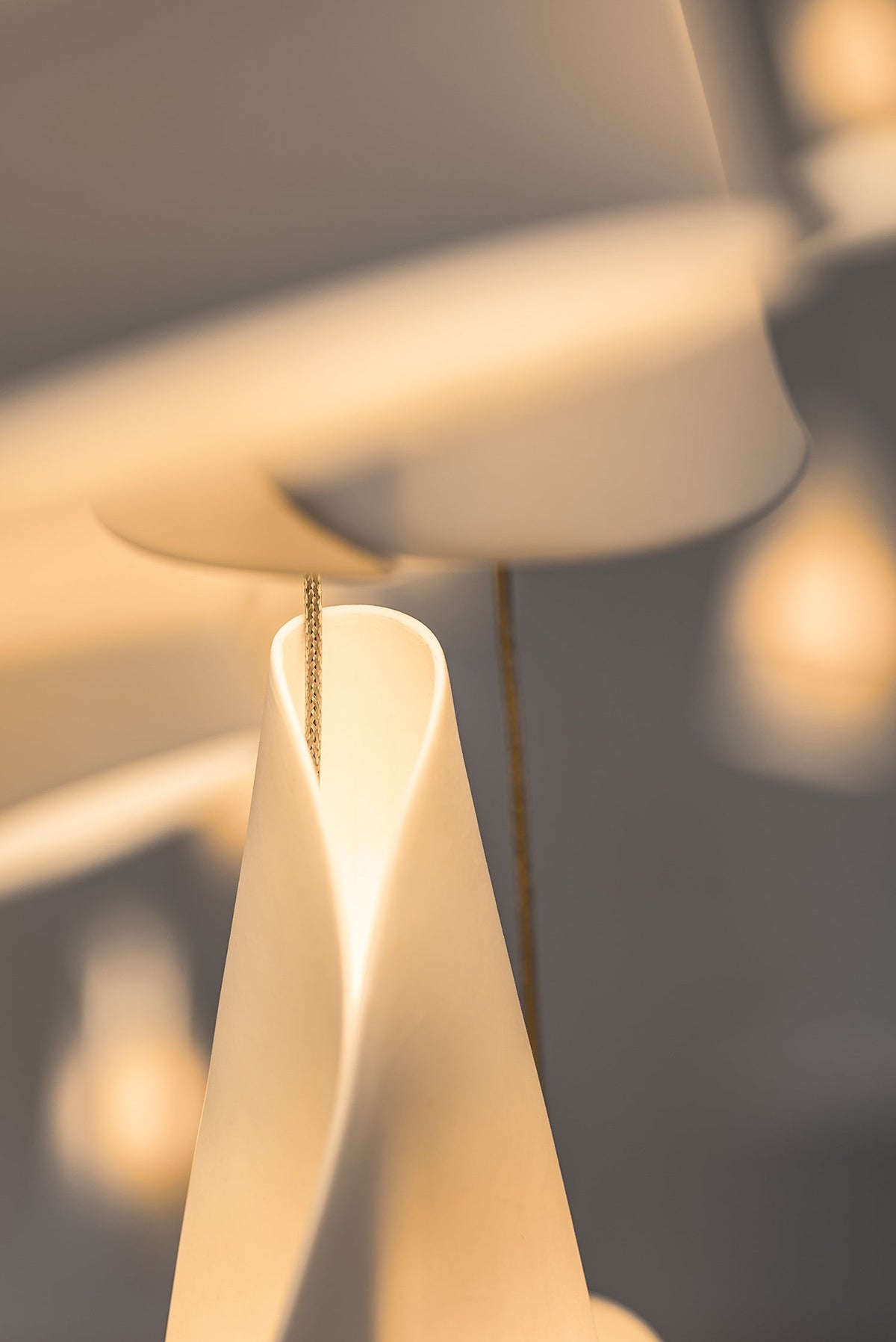 Olshaion Geometrische hanglamp van keramiek
