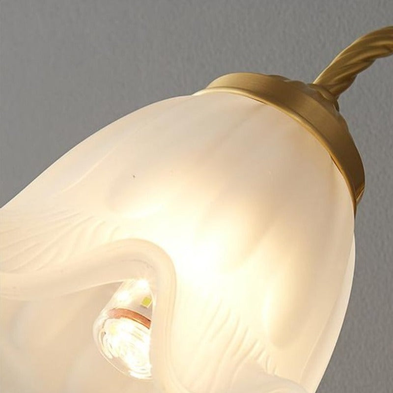 Bella Retro LED Wandlampen Wit Metaal Glas Slaapkamer Woonkamer