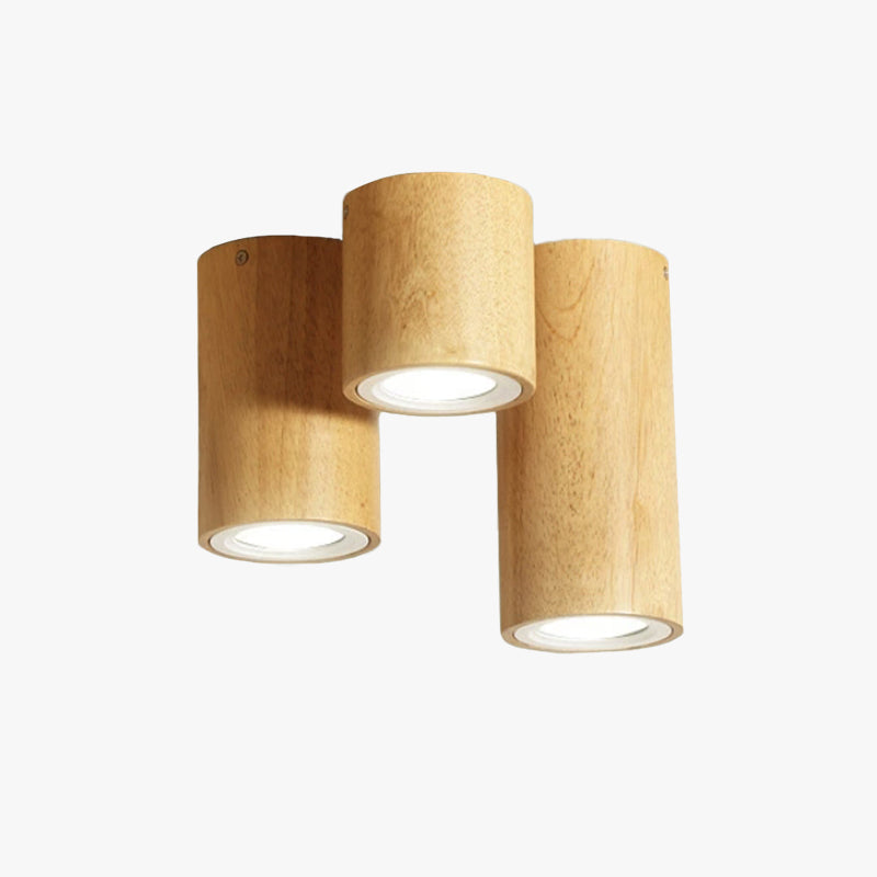 Ozawa Kleine LED Plafondlampen Hout Metaal Woonkamer Eetkamer