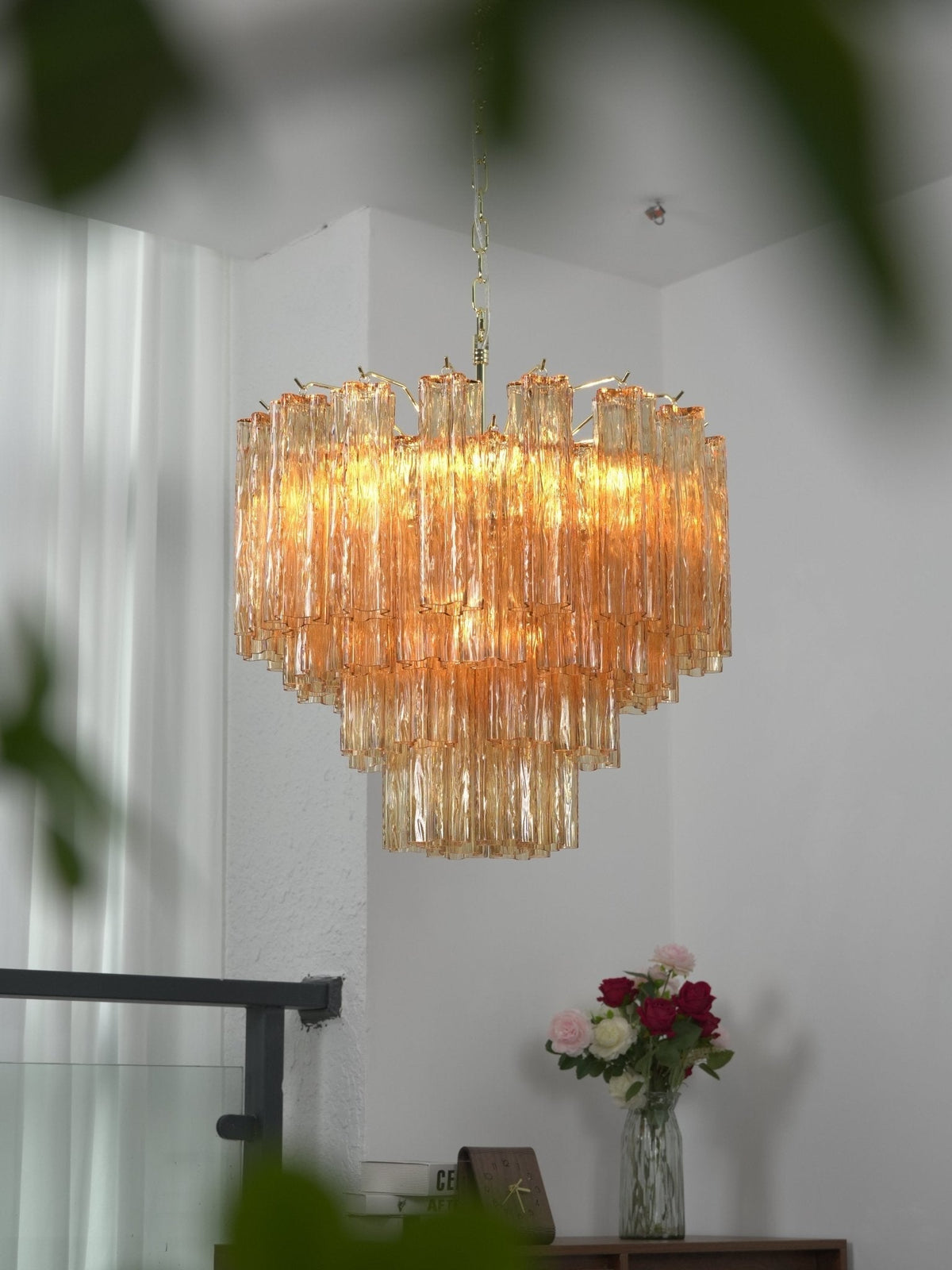 Bexy Kroonluchter met Cascade-effect van matglas