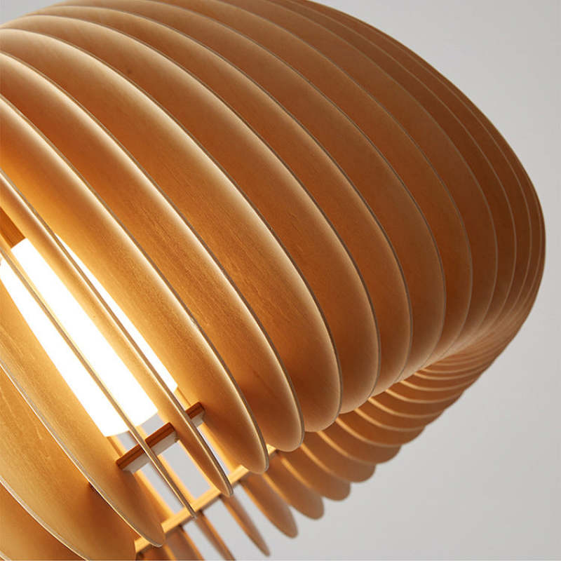 Ozawa Moderne Design Ronde  LED Hanglamp Hout Woonkamer Keuken