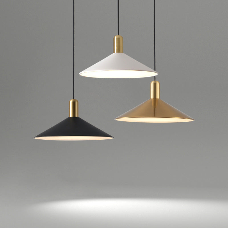Carins Kegelvormig Design LED Hanglampen Zwart Wit Goud Metaal Eetkamer
