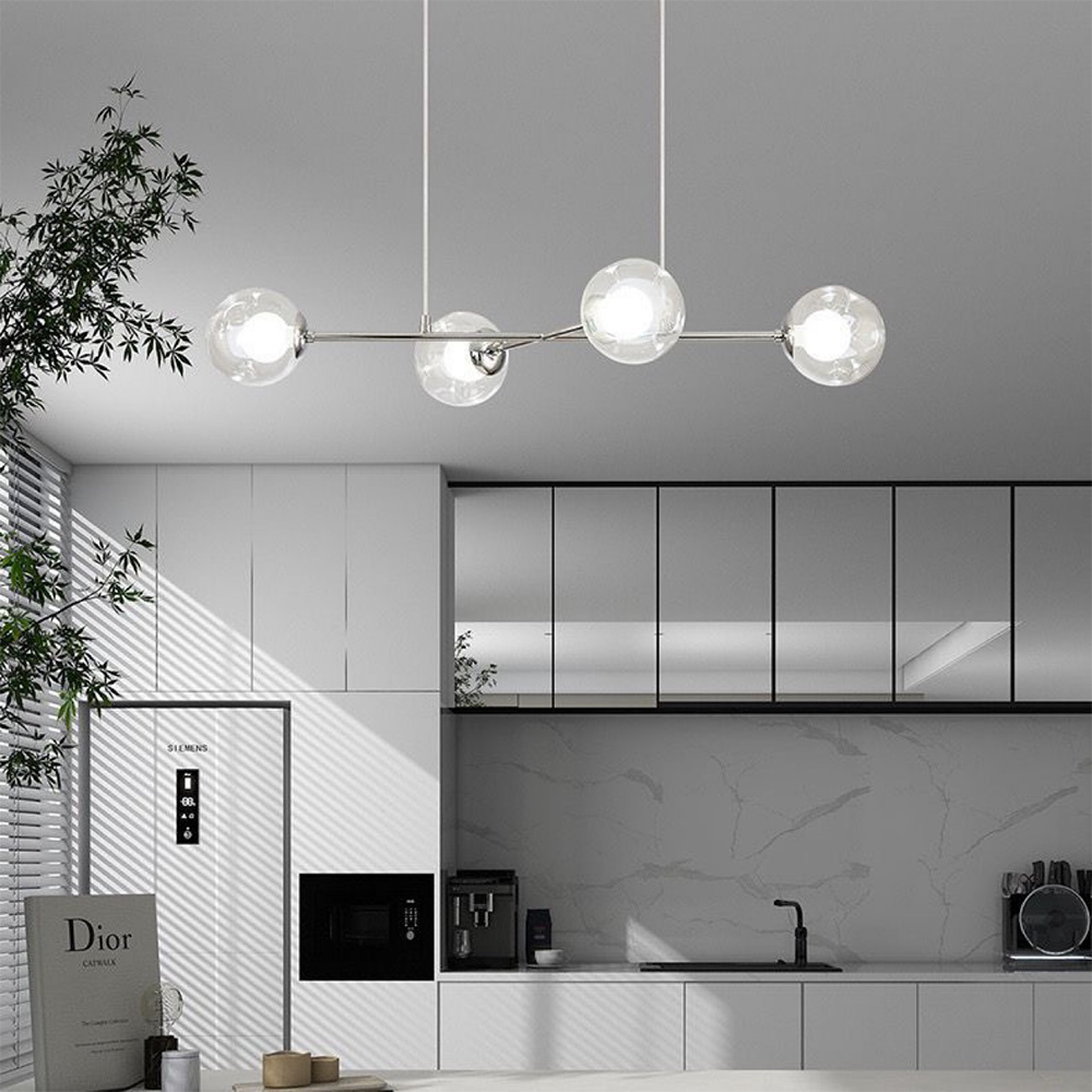 Valentina Nordic Bauhaus Kroonluchters Metaal Glas Woonkamer