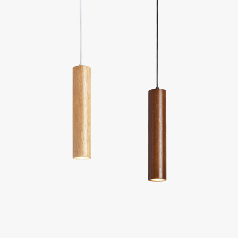 Ozawa Kleine LED Hanglampen Bruin Hout Metaal Slaapkamer Eetkamer