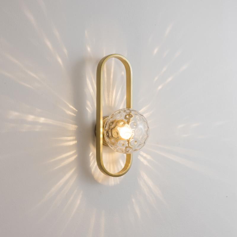 Valentina Moderne Globe Wandlamp Voor Op Het Bed Metaal/Glas Voor Goud/Zwart Slaap/Leeskamer