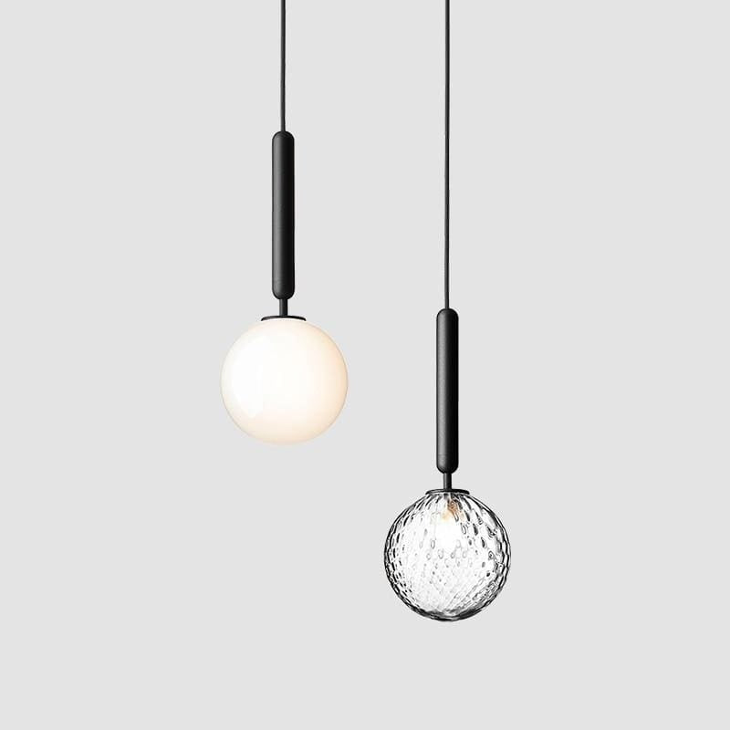 Valentina Modern LED Hanglampen Zwart Wit Metaal Glas Eetkamer