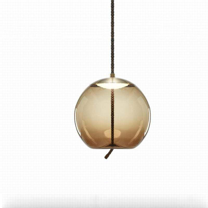 Valentina Ronde LED Hanglampen Blauw Metaal Glas Eetkamer Woonkamer