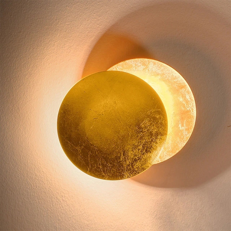 Elif Moderne Ronde LED Wandlamp Rood/Brons/Goud Metaal Slaap/Eet/Woonkamer