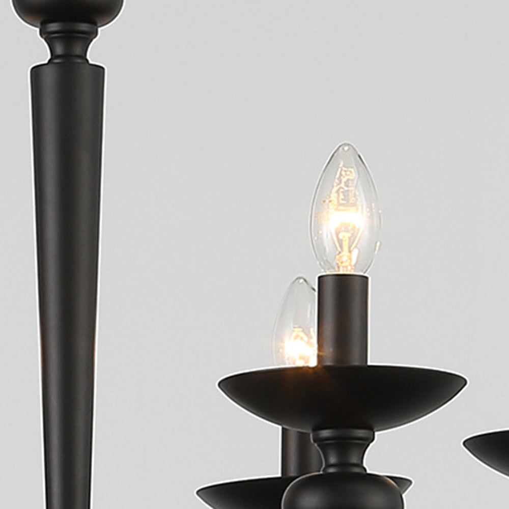 Alessio Retro Kaars Wandlamp/Zwarte Hanglamp Voor Woonk/ Eetkamer