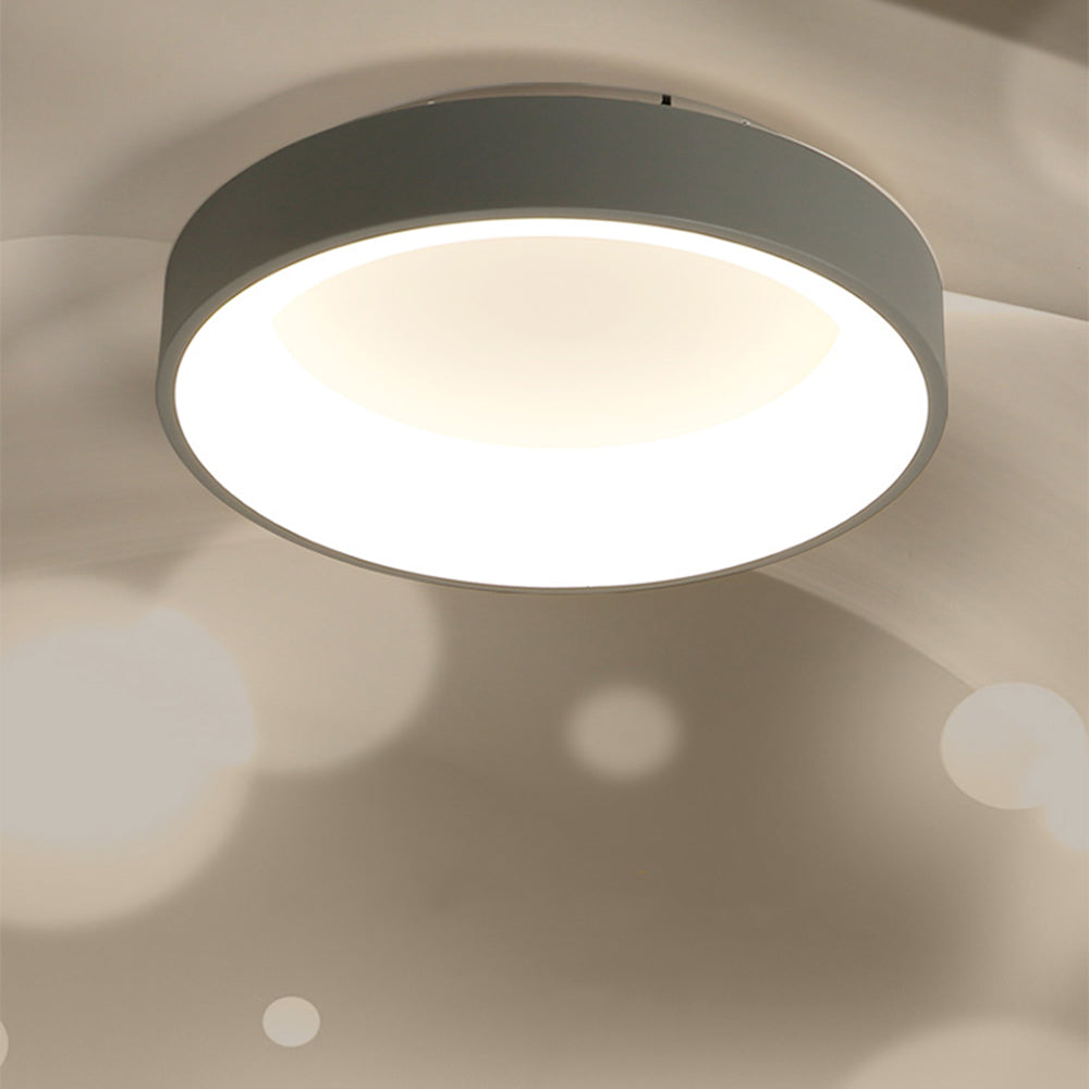 Quinn Moderne Ronde LED Plafondlamp Metaal/Acryl Wit/Grijs Woon/Eetkamer