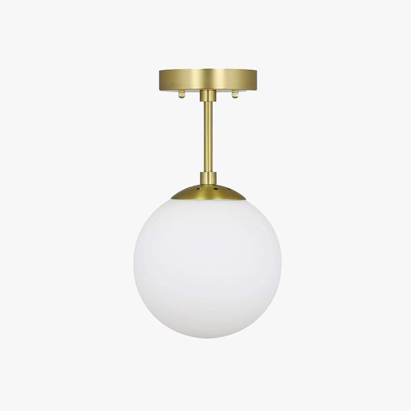 Valentina Kleine Ronde LED Plafondlampen Zwart Metaal Glas Eetkamer