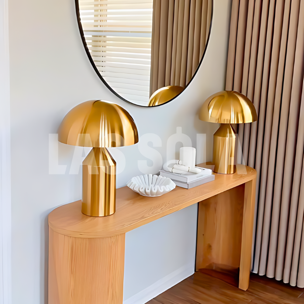 Quinn Mushroom LED Zwart Wit Goud Tafellampen Metaal Eetkamer
